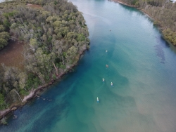 kayak creek drone view